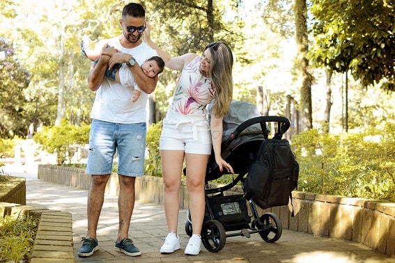 mochila maternidade acoplada no carrinho