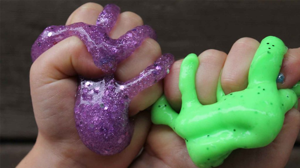 slime com glitter